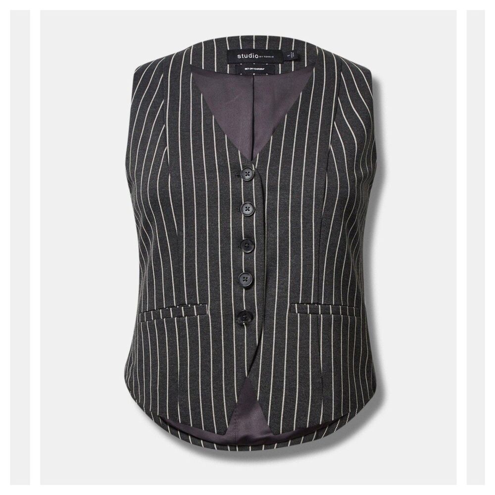 Torrid Studio Luxe Ponte Tailored Vest